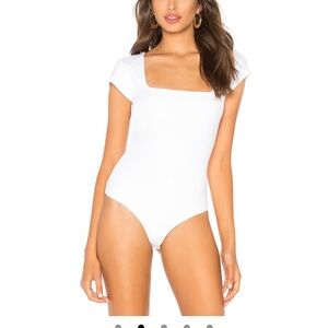 Square Eyes Bodysuit in white